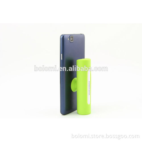 2016 hot selling ultr thin power bank 2600mah for smart phone,with Silicone sucker and phone stand portable phone charger